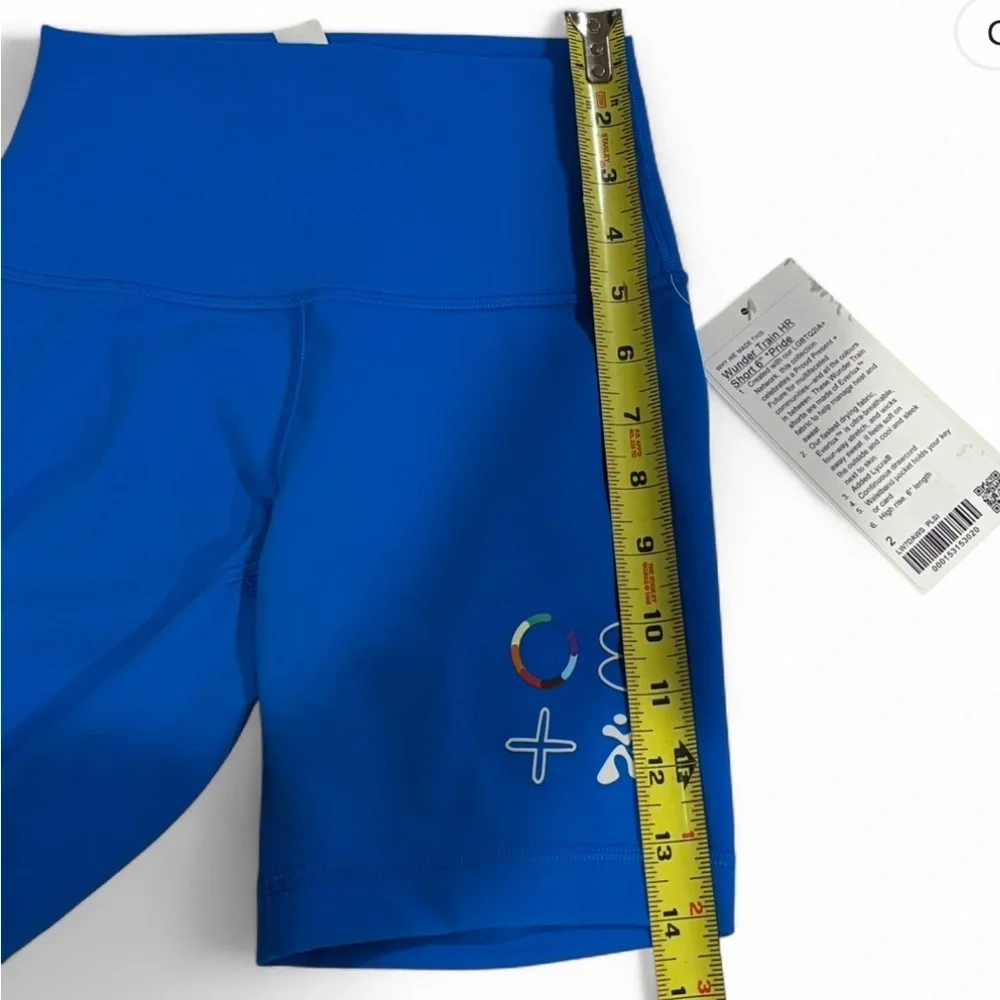 NWT Lululemon Wunder Train HR Short 6” Pride Edition Blue Size 2
